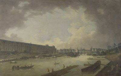 View of the Pont Neuf and the Galeries du Louvre from the Pont Royal by Pierre Antoine Demachy